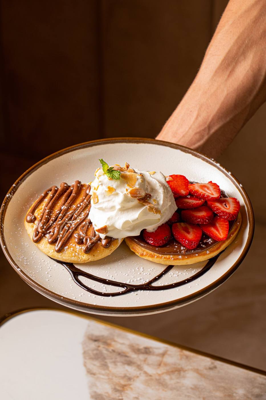 Panqueca Nutella e Morangos