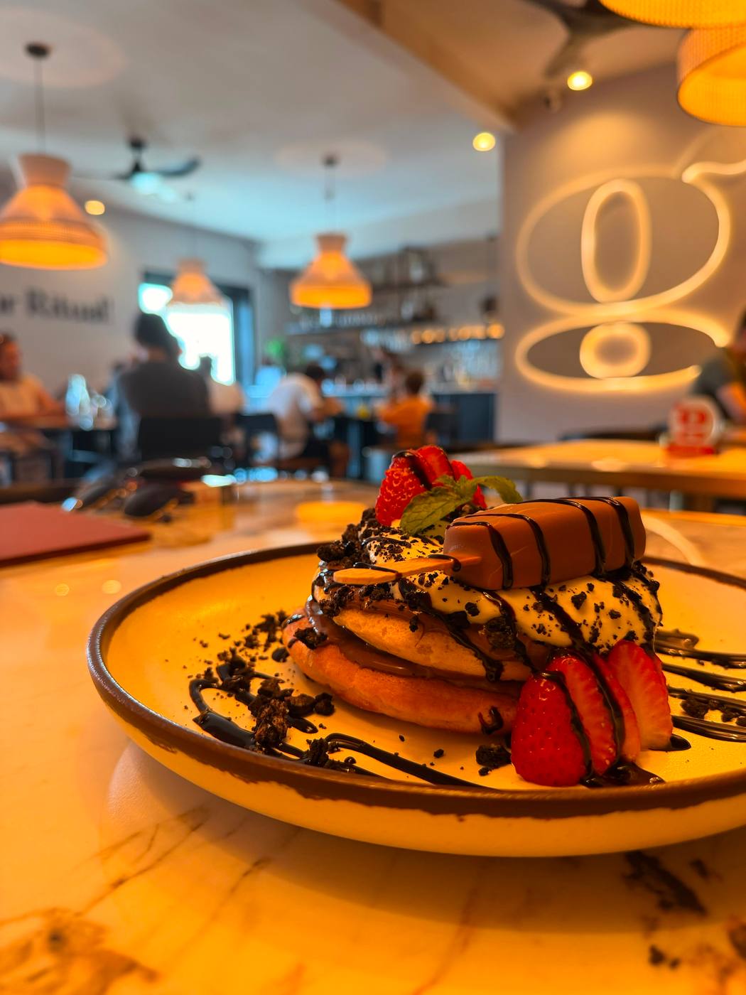 Panqueca Nutella e Oreo